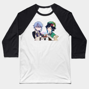 Ayato vs Venti from Genshin Impact Baseball T-Shirt